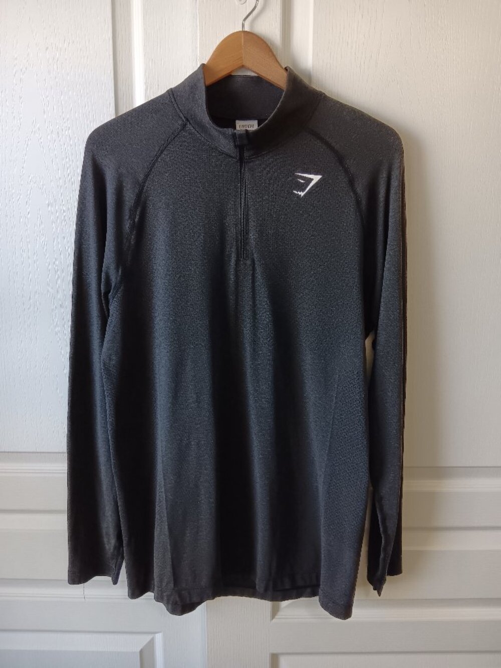 Gymshark Men's Charcoal Gray Slim Fit Vital Light 1/4 Zip Size XL
